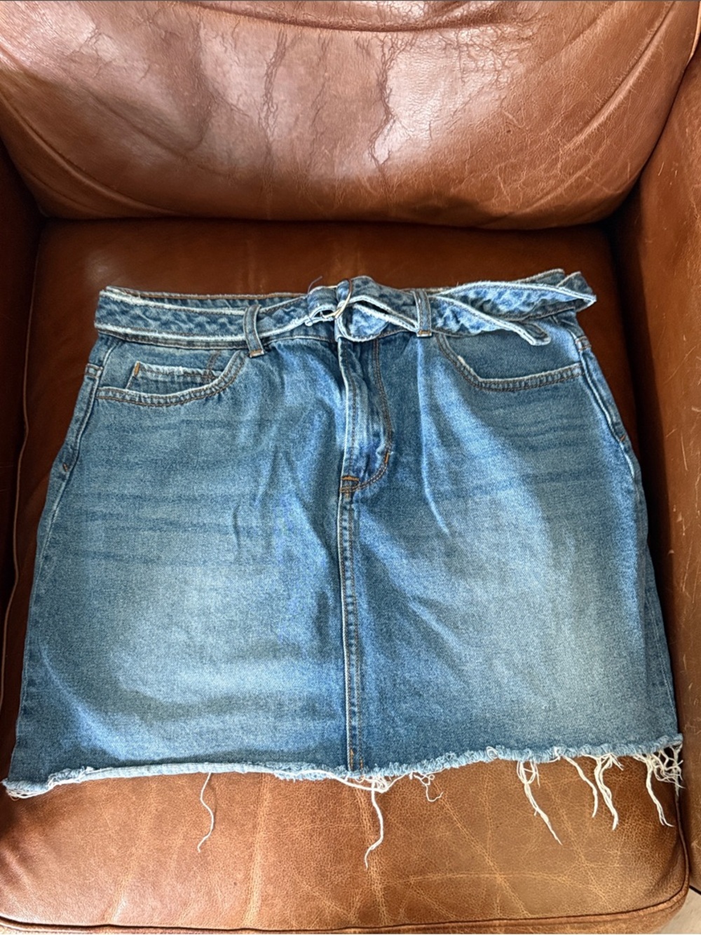 Black Label Blue Denim Mini Skirt